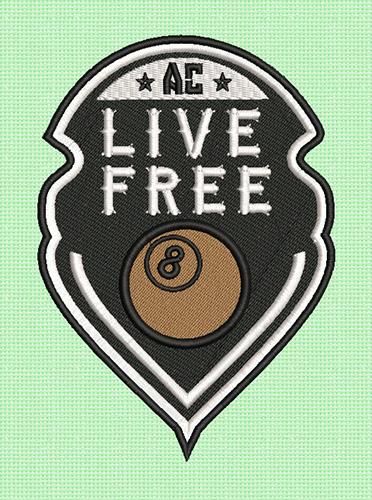 Best AC Live Free Embroidery logo.