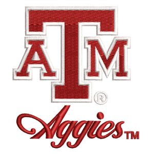 Best ATM Aggies Embroidery logo.