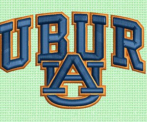 Best Auburn AU 3d puff Embroidery logo.