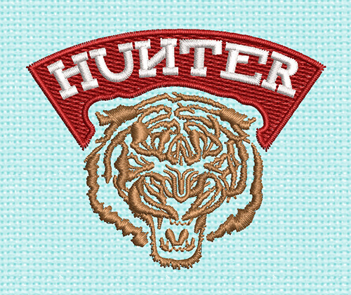 Best Hunter Tiger Embroidery logo.