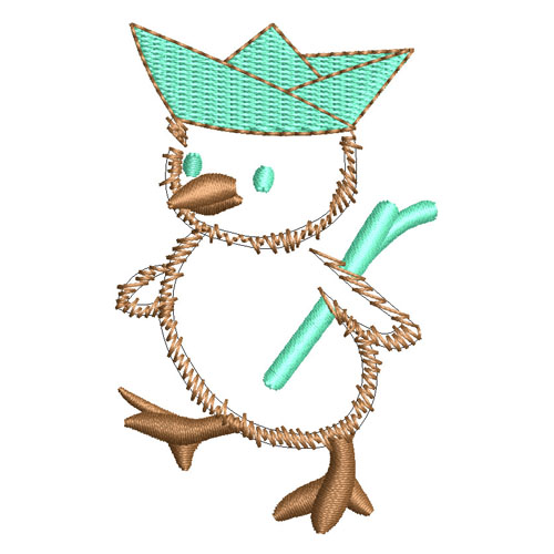 Bird Embroidery logo Design.
