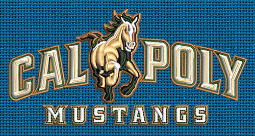 Best Cal poly 3d puff Embroidery logo.