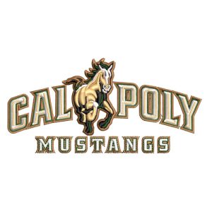 Best Cal poly 3d puff Embroidery logo.