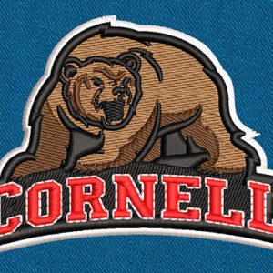 Best Cornell Bear 3d puff Embroidery logo.