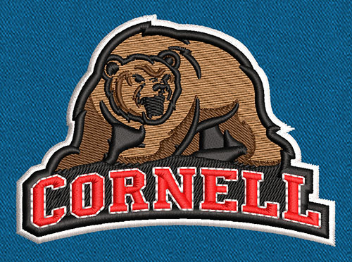 Best Cornell Bear 3d puff Embroidery logo.
