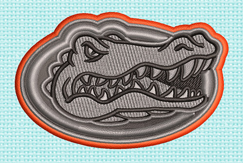 Best Crocodile 3d puff Embroidery logo.