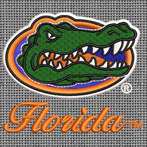 Best Florida Gator Head Embroidery logo.