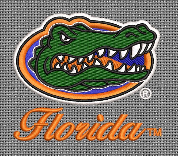 Best Florida Gator Head Embroidery logo.