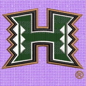 Best Hawaii Warriors Embroidery logo.