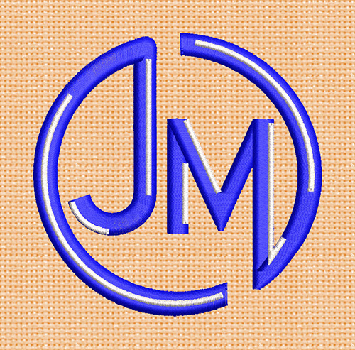 Best Letter JM Embroidery logo.
