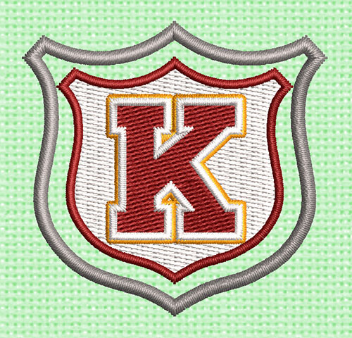 K Letter Embroidery logo Vector Emb logo creative letter k logo designs