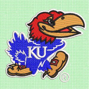 Best Kansas Jayhawks Embroidery logo.