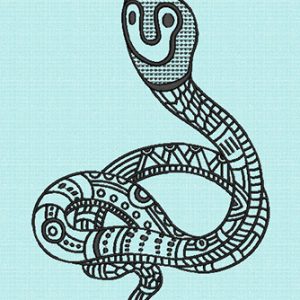 Best King Cobra Snake Embroidery logo.