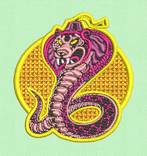 Best King cobra Embroidery logo.