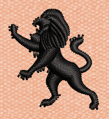 Lion Embroidery logo.