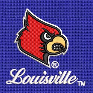 Best Louisville Angry Bird Embroidery logo.