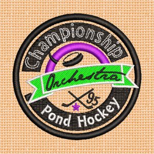 Best Pond Hockey Embroidery logo.