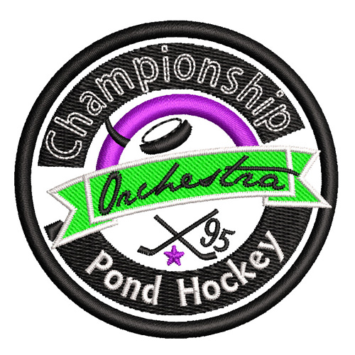 Best Pond Hockey Embroidery logo.
