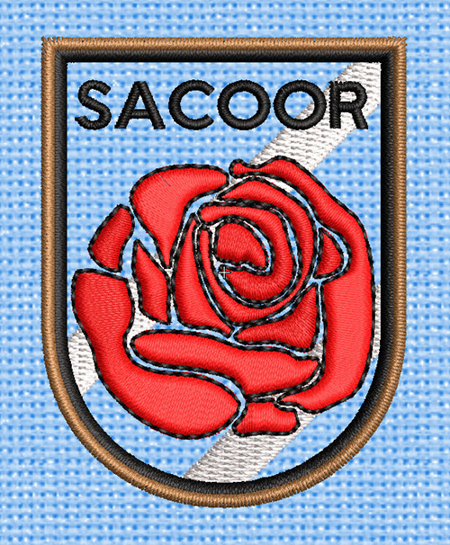 Best Rose patch Embroidery logo.