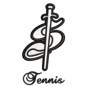 Best Sword tennis Embroidery logo.