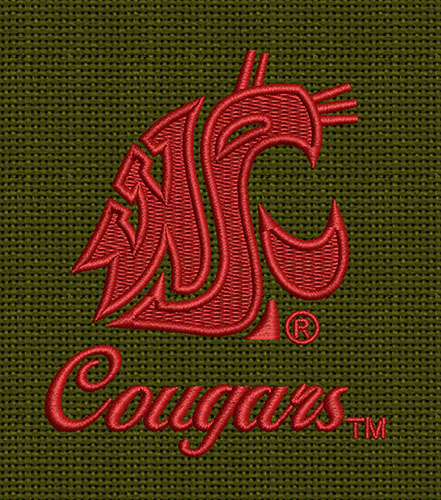 Washington State Cougars Embroidery logo.