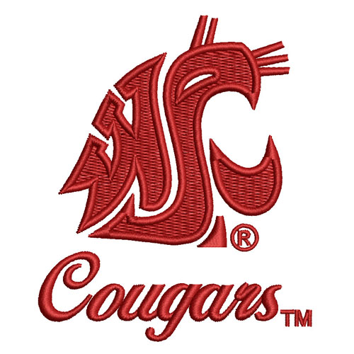 Washington State Cougars Embroidery logo.