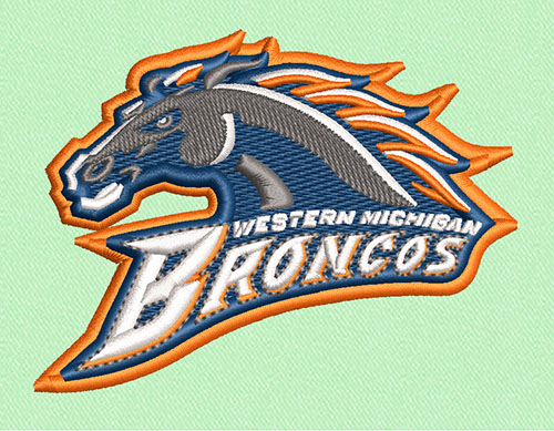 Best Westren Broncos 3d puff Embroidery logo.