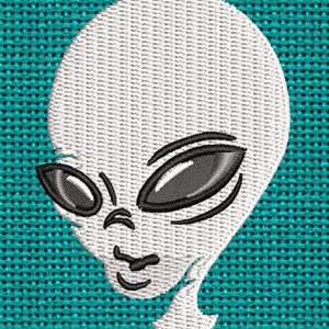 Best Alien Head Embroidery logo.