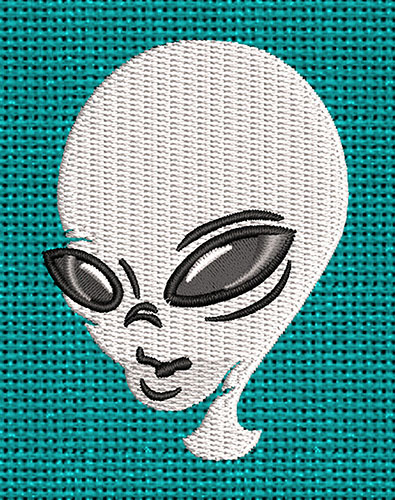 Best Alien Head Embroidery logo.