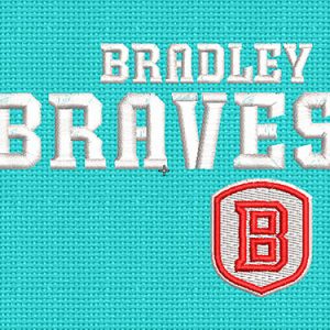 Best Bradley Braves Embroidery logo.