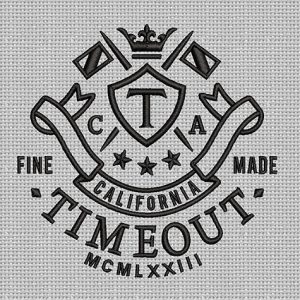 Best California Timeout Embroidery logo.