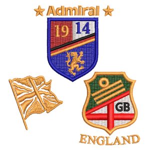 Best England Admiral sticker Embroidery logo.
