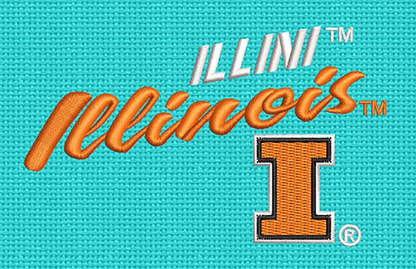Illini Illinois Embroidery logo vector emb illini logo illinois i logo