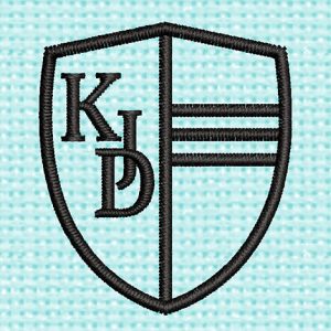 Best KJD Brands Embroidery logo.
