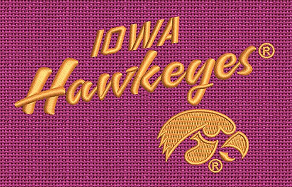 Best Lowa Hawkeyes Embroidery logo.