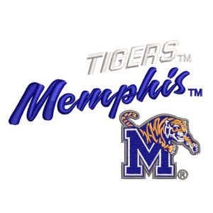 Best Memphis Tiger Embroidery logo.