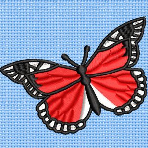 Best Red Butterfly Embroidery logo.