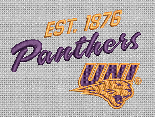 Best UNI Panther Embroidery logo.