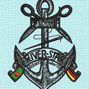Best Anchor River Star Embroidery logo.