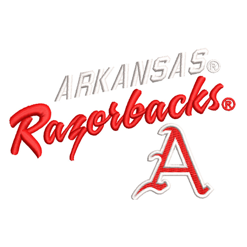 Best Arkansas Razorbacks Embroidery logo.