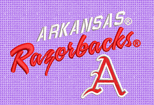 Best Arkansas Razorbacks Embroidery logo.