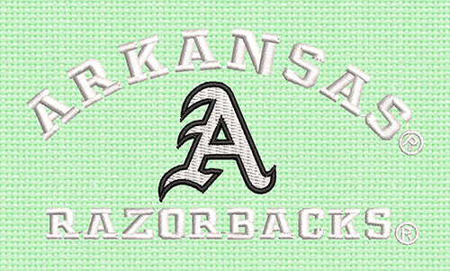Best Arkansas Razorbcks Embroidery logo.