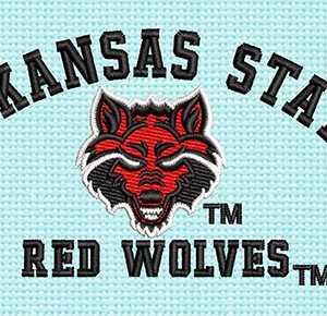 Best Red wolves Embroidery logo.