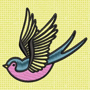 Best Barn Swallow Bird Embroidery logo.