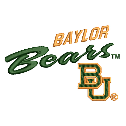Best Baylor Bears BU Embroidery logo.