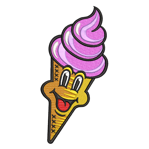 Best Ice cream Embroidery logo.