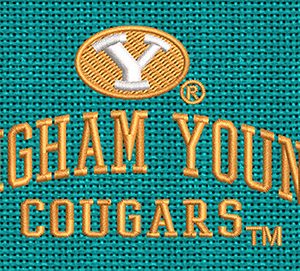Best Brigham Young Embroidery logo.