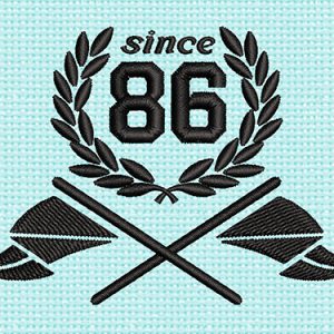 Best Eighty six Flag Embroidery logo.