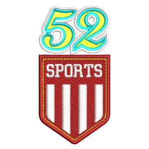 Best Fifty two sports Embroidery logo.