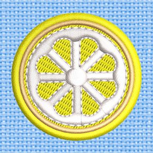 Best Half Lemon Embroidery logo.